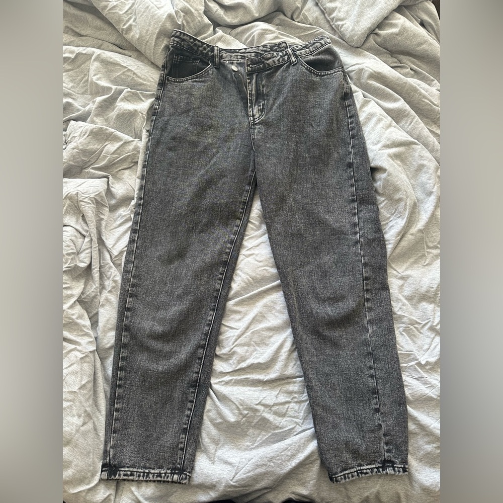 SHEIN Men's Dark Gray Straight Jeans